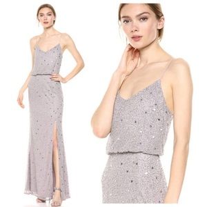 $299 NWT ADRIANNA PAPELL Blouson Beaded Gown 14 L